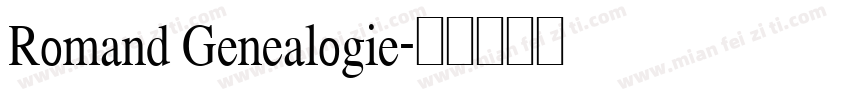 Romand Genealogie字体转换